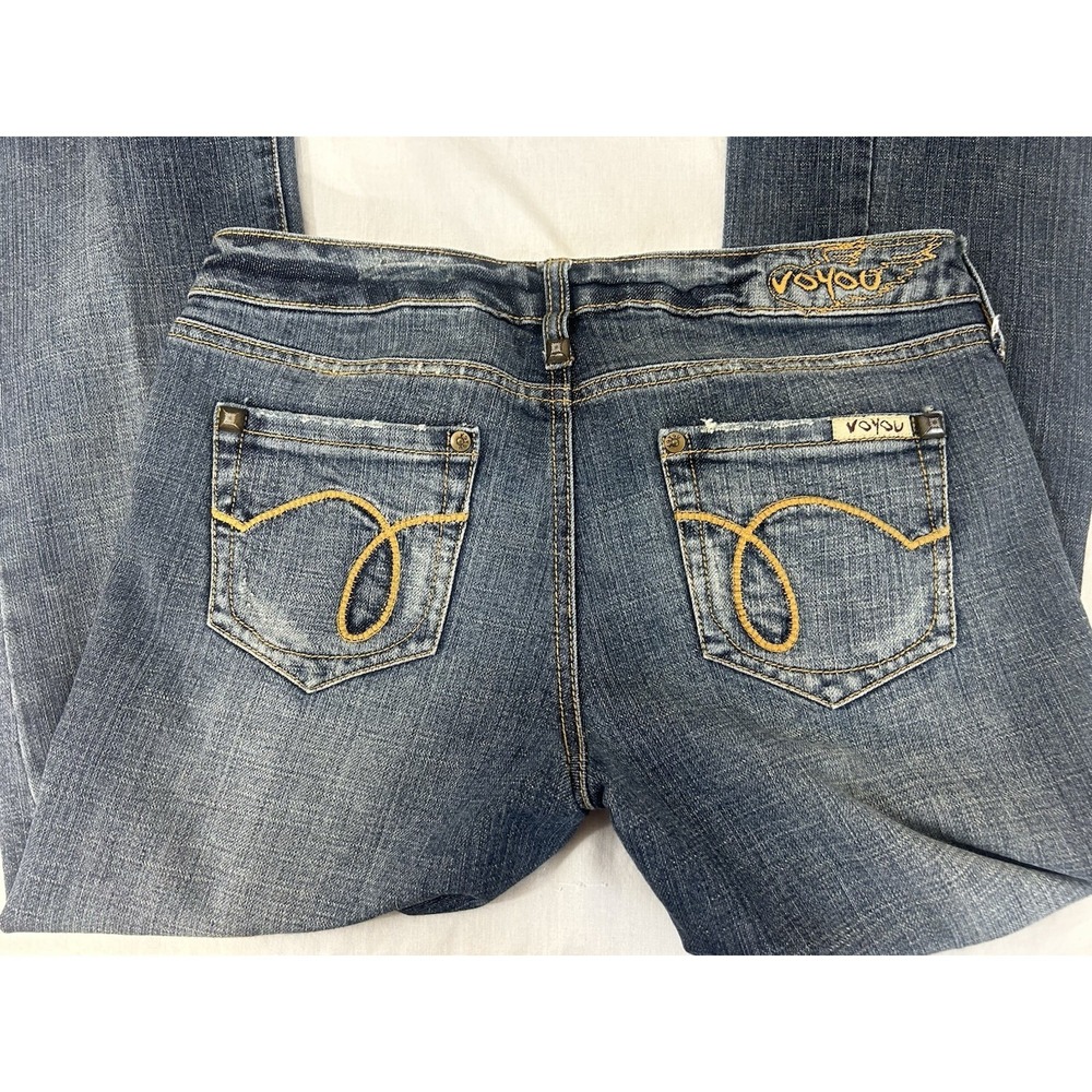 VOYOU Boot cut Denim Jeans  Button Zip Solid Medium Wash Sz‎ 5